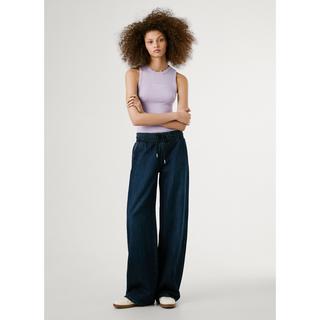 Pepe Jeans London Geripptes ärmelloses T-Shirt  