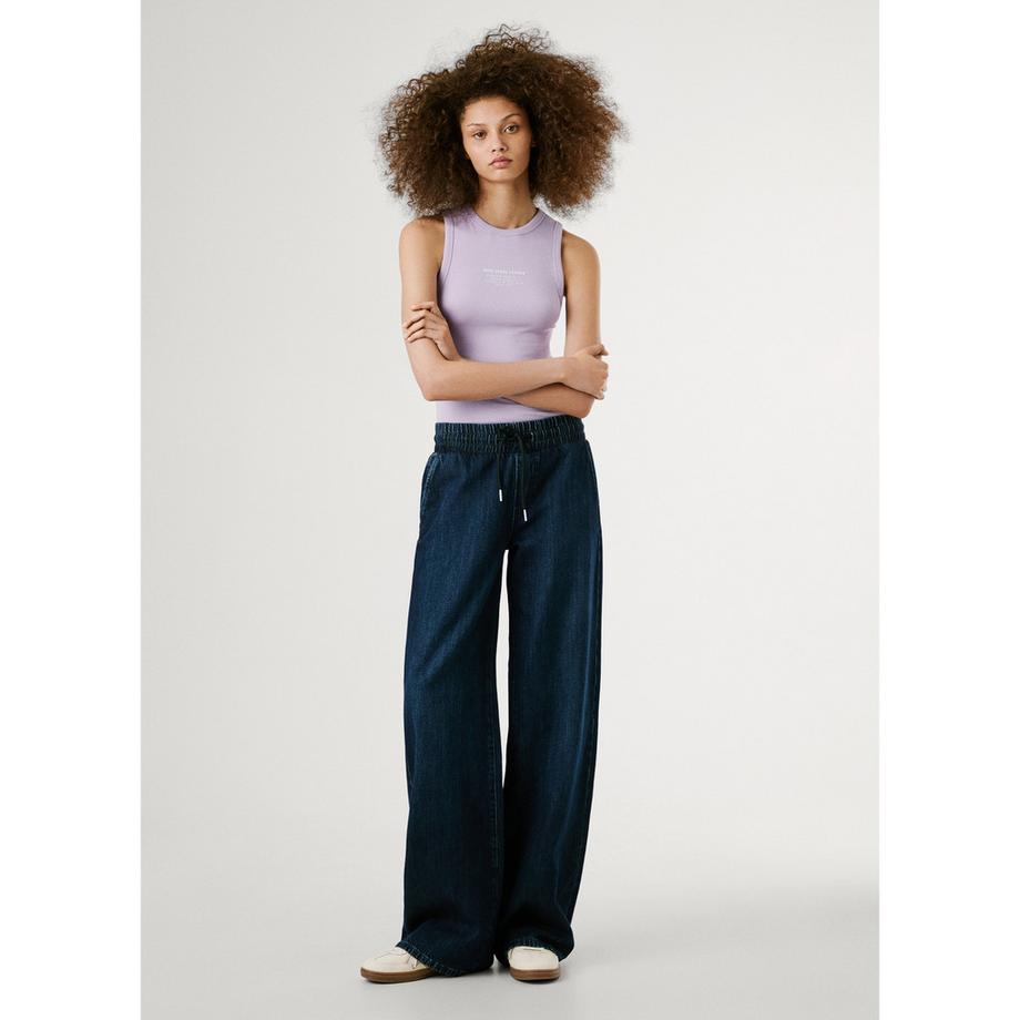 Pepe Jeans London T-shirt a costine senza maniche  