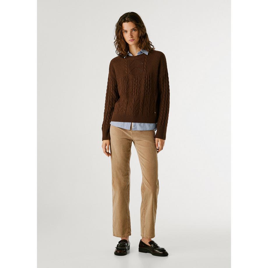 Pepe Jeans London Pull en maille torsadée  