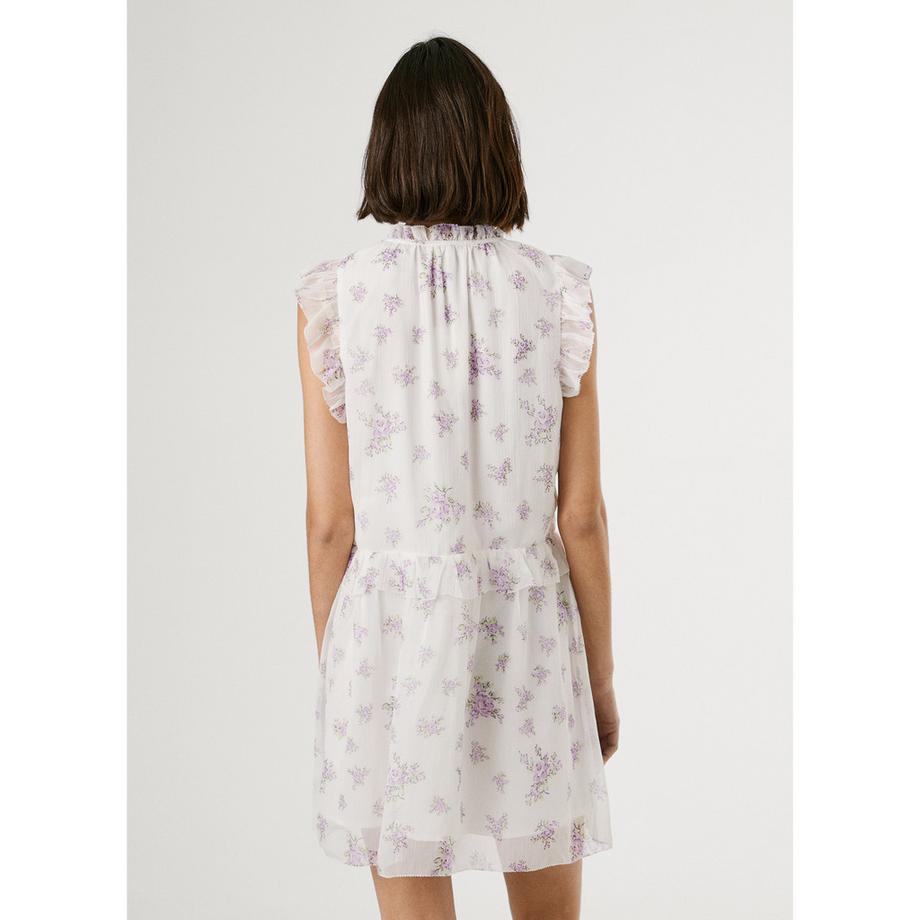 Pepe Jeans London Robe Courte Volants Sans Manches  