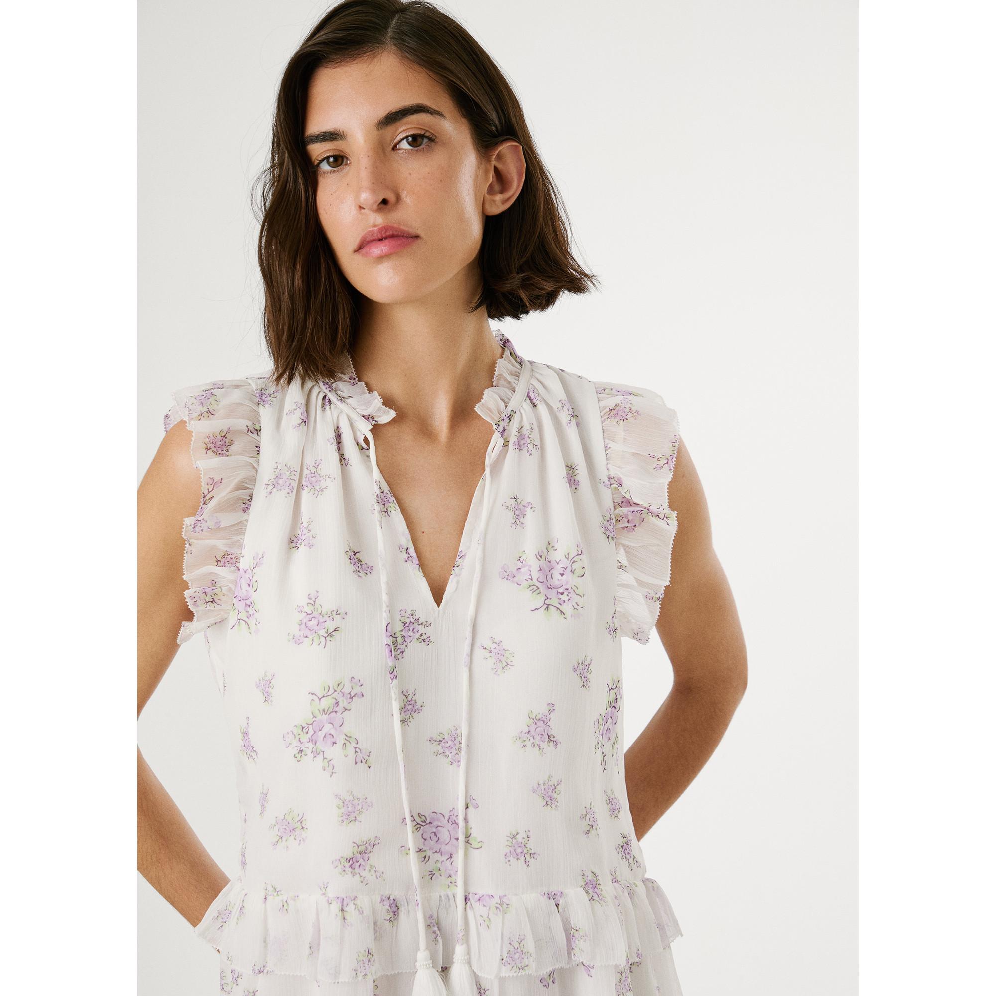 Pepe Jeans London Ärmelloses Rüschen Minikleid  