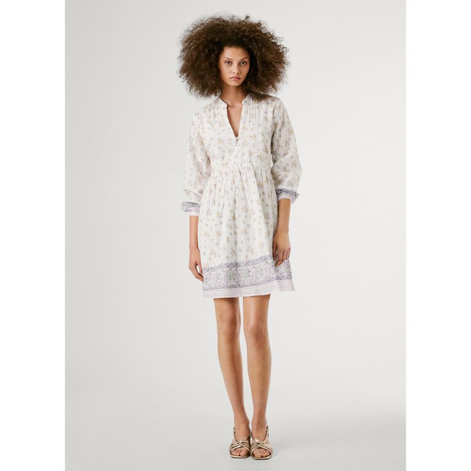 Pepe Jeans London Baby Doll Minikleid mit langen Ärmeln  