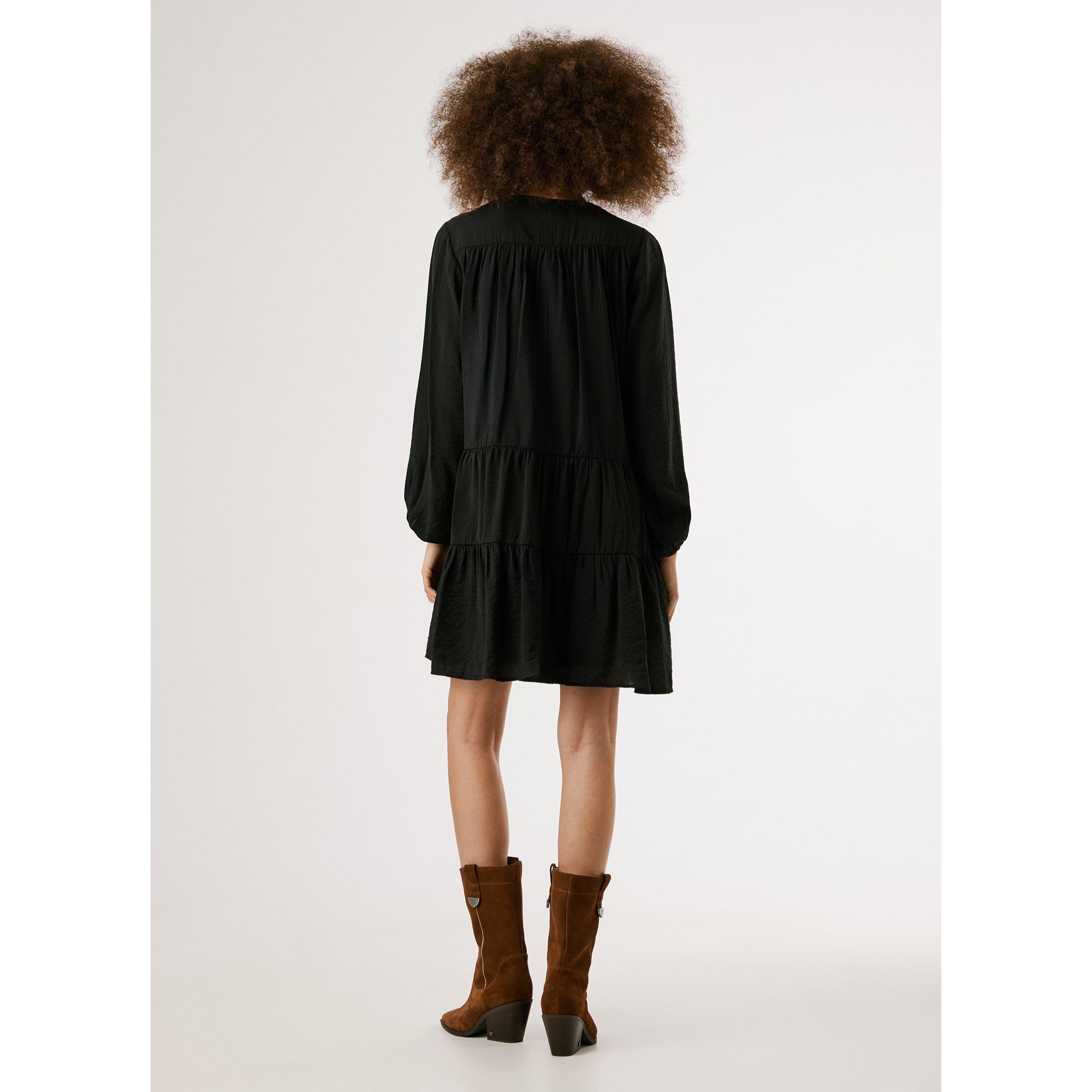 Pepe Jeans London Vestito Corto a Strati Maniche Lunghe  