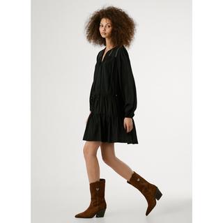 Pepe Jeans London Vestito Corto a Strati Maniche Lunghe  