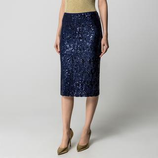 Manor Woman Pailletten Schlitz Bleistiftrock  