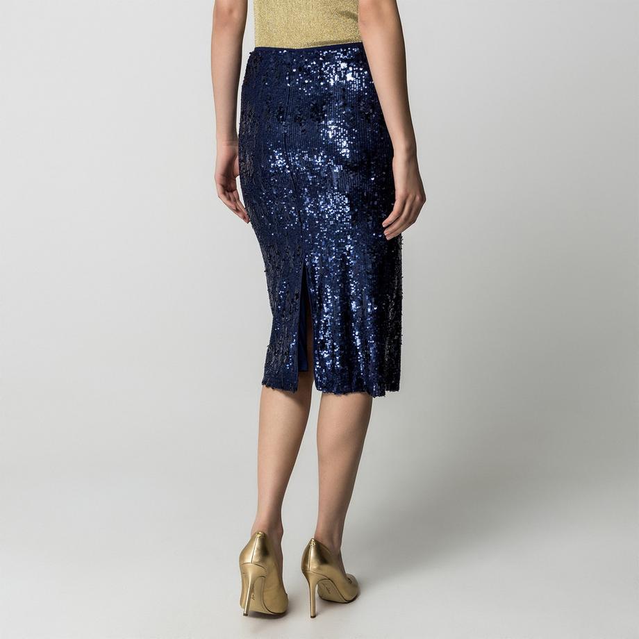 Manor Woman Pailletten Schlitz Bleistiftrock  