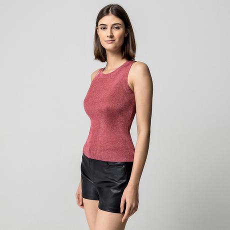 Manor Woman Ärmelloses Rippstrick Top  