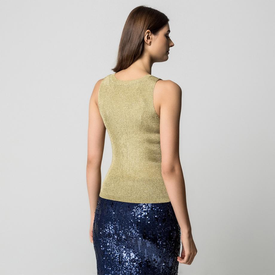 Manor Woman Ärmelloses Rippstrick Top  