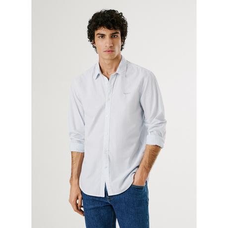 Pepe Jeans London Gestreiftes Popeline Langarmhemd  