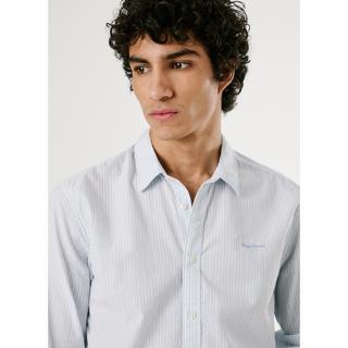 Pepe Jeans London Gestreiftes Popeline Langarmhemd  