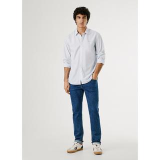 Pepe Jeans London Gestreiftes Popeline Langarmhemd  