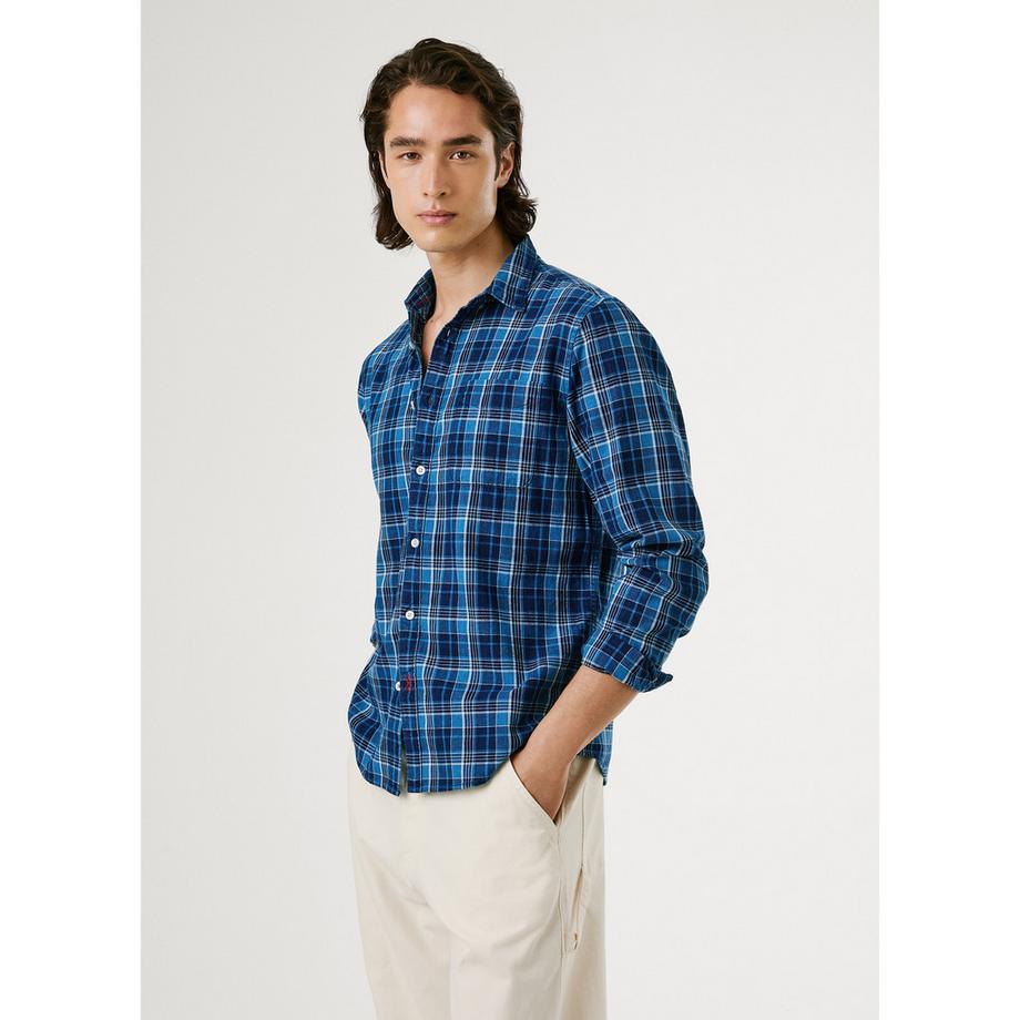 Pepe Jeans London Camicia a Quadri Maniche Lunghe  