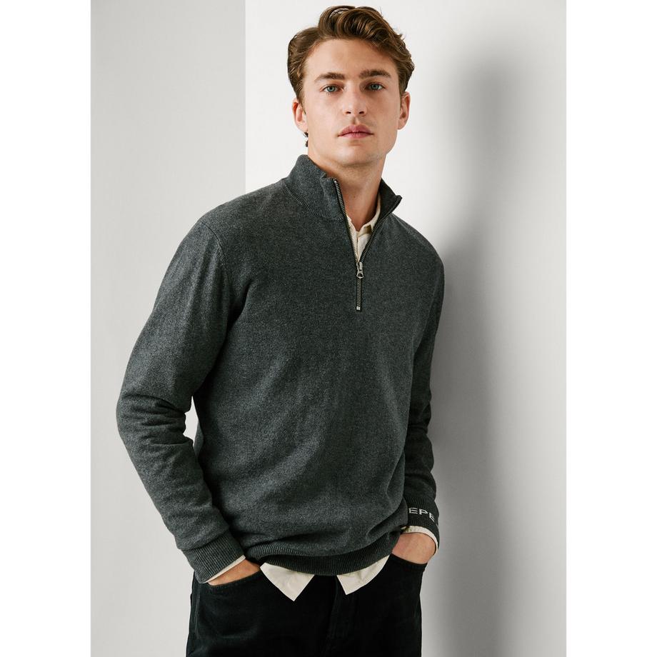 Pepe Jeans London Pullover Half Zip Col Montant  