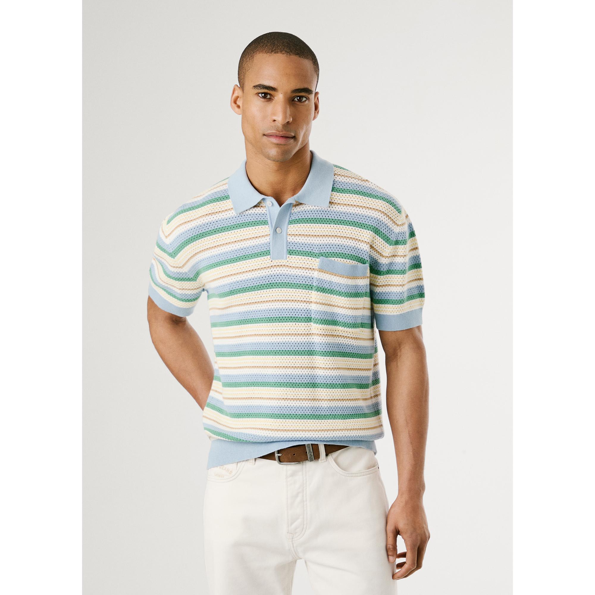 Pepe Jeans London Gestreifter Kurzarm Polo Pullover  