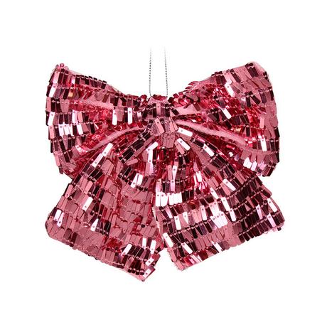  Decorazione per l'albero di Natale Glitter Pink bow 