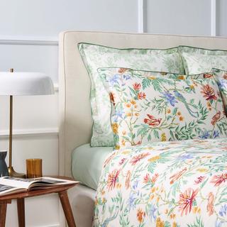 DESCAMPS Maya Housse de couette fleurs oiseaux  