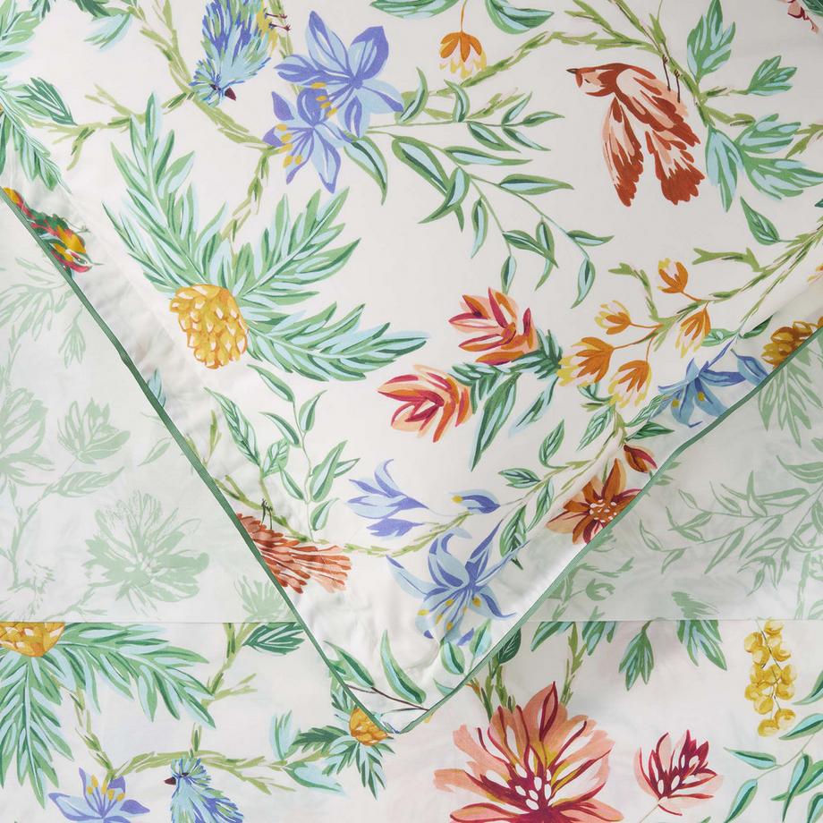 DESCAMPS Maya Fleur Oiseau Taie d'oreiller  