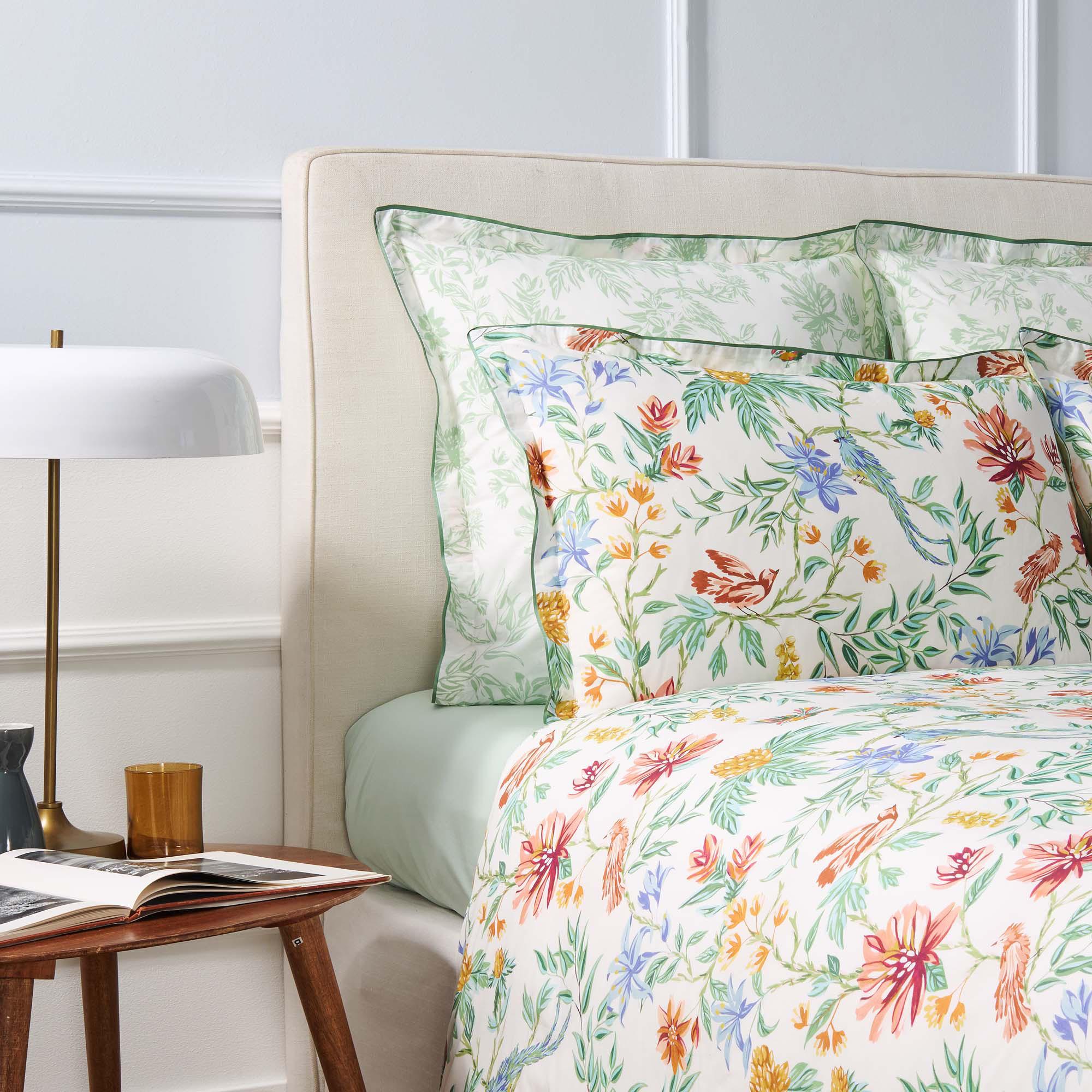 DESCAMPS Maya Fleur Oiseau Taie d'oreiller  