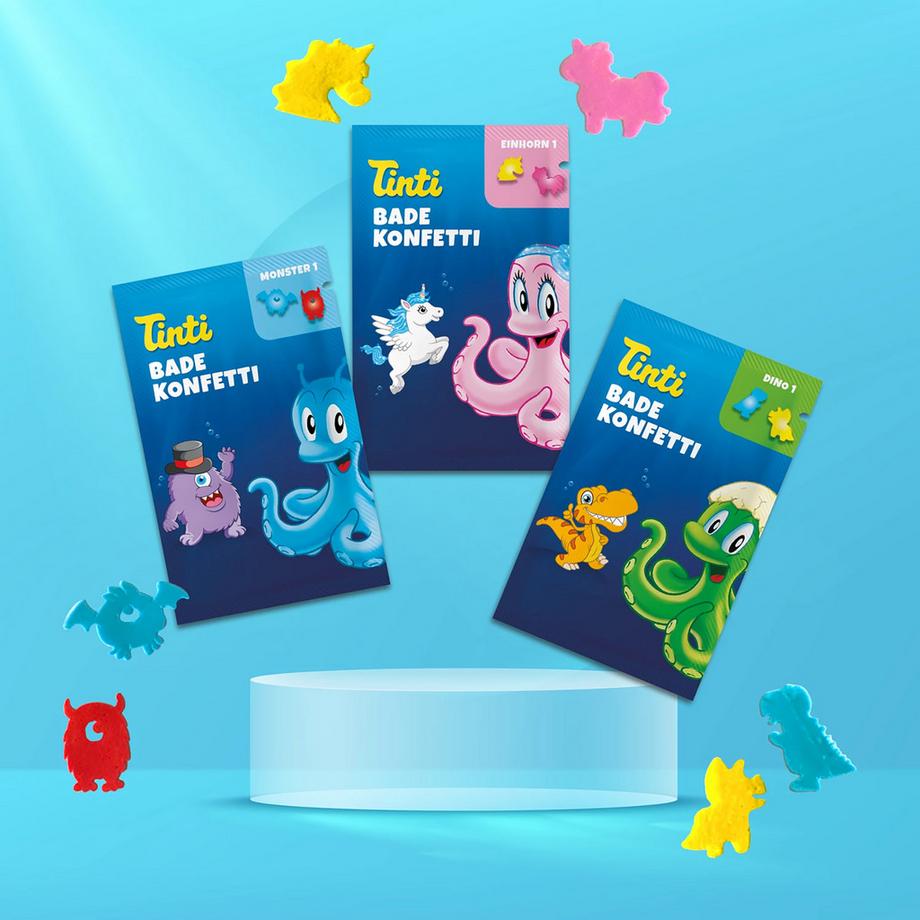 Tinti  Confettis de bain à la pièce, assortiment aléatoire 