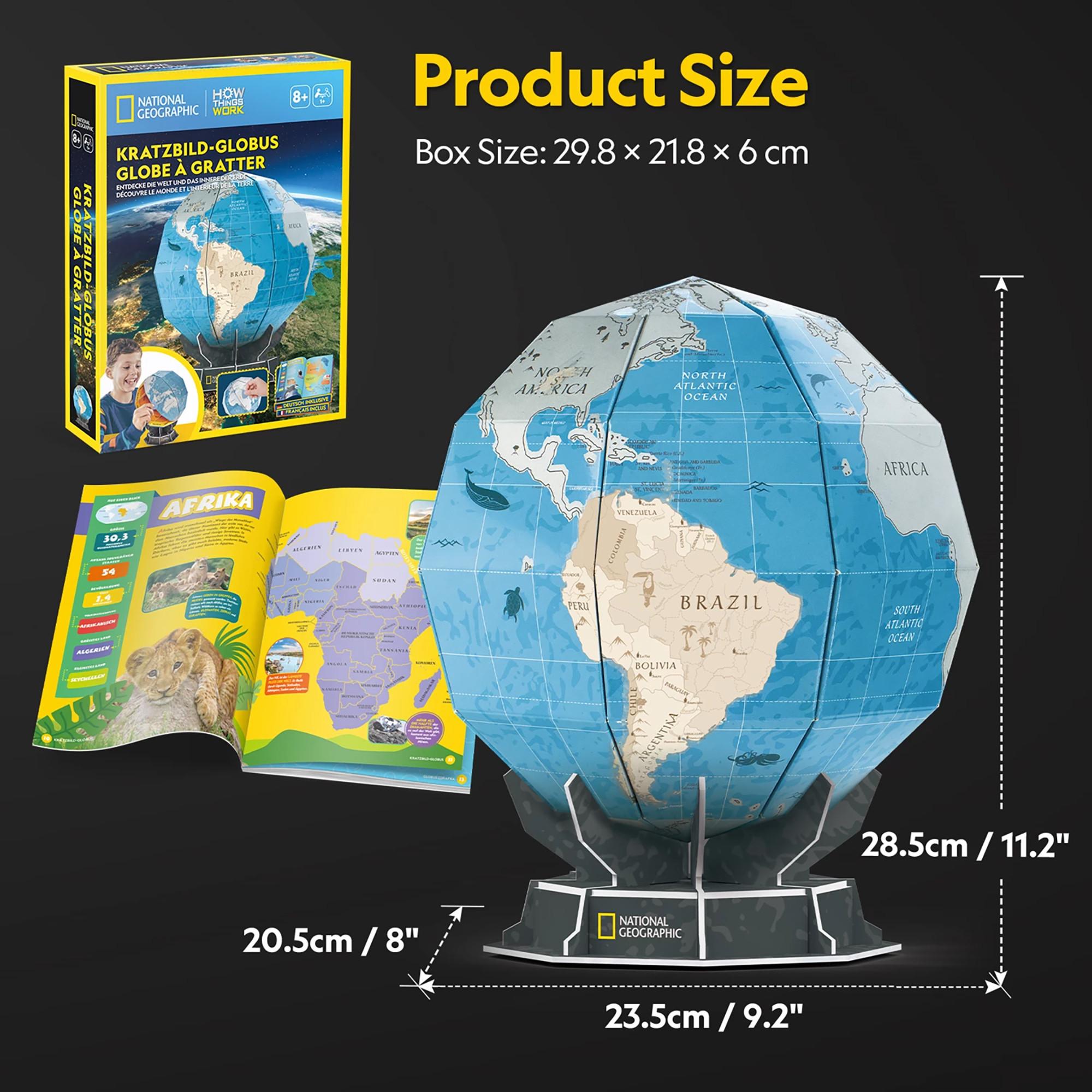 CubicFun  Kratzbild-Globus 