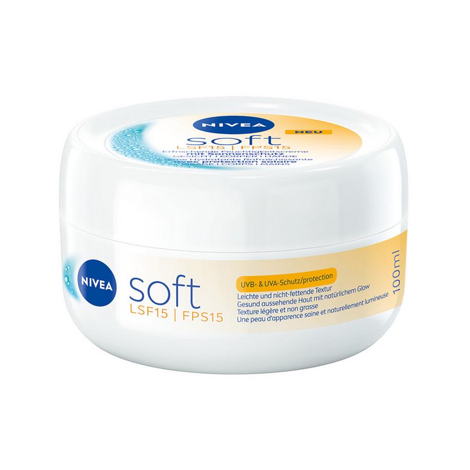 NIVEA  Soft erfrischende Feuchtigkeitscreme Topf LSF 15 
