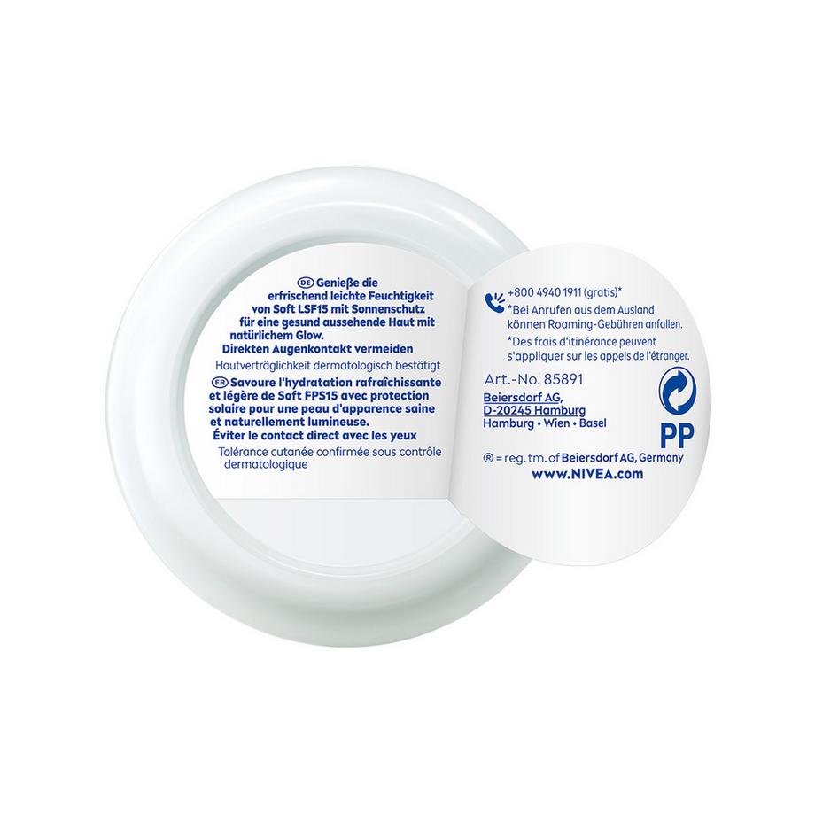 NIVEA  Soft erfrischende Feuchtigkeitscreme Topf LSF 15 