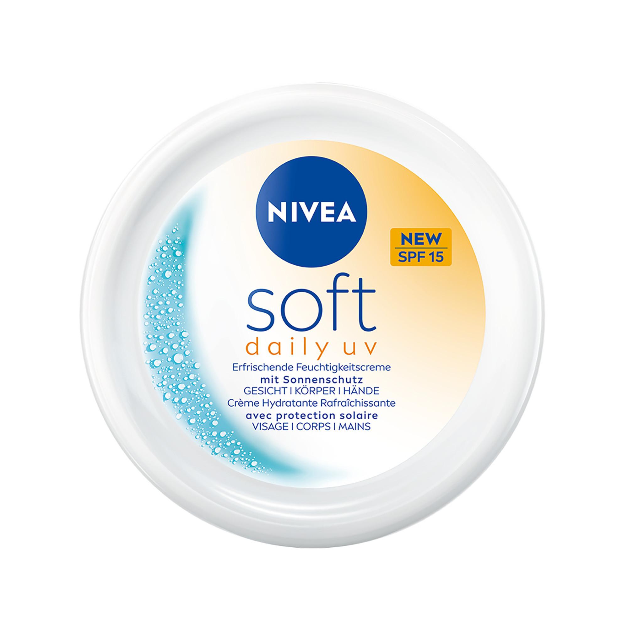 NIVEA  Crème hydratante rafraîchissante Soft FPS 15 en pot 