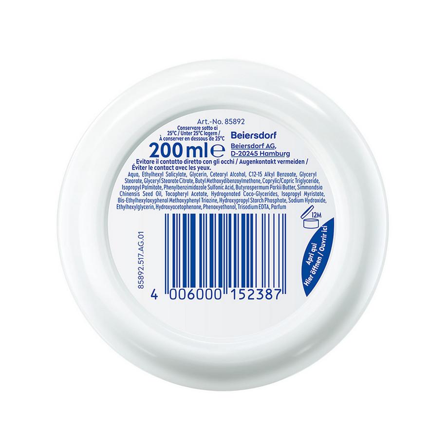 NIVEA  Morbida crema idratante rinfrescante vaso SPF 15 