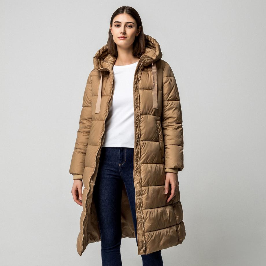 Manor Woman Manteau Longline Matelassé à Capuche  