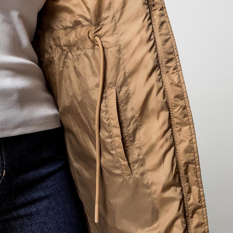 Manor Woman Manteau Longline Matelassé à Capuche  