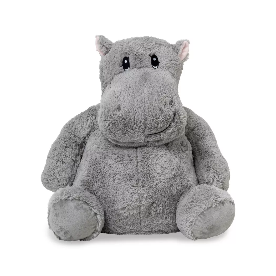 Shanghai Bear Hugs - Hippo sitzend, 86cm, Hellgrau