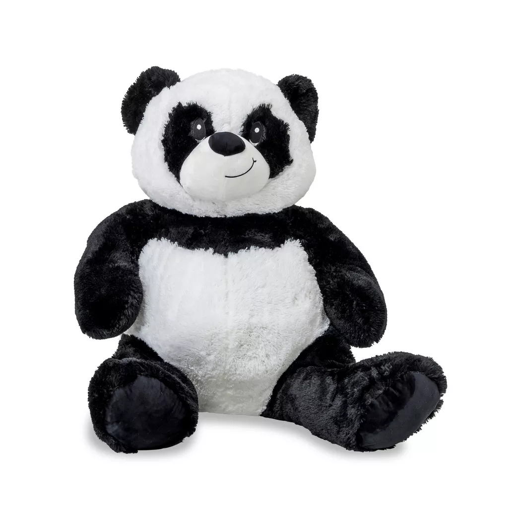Shanghai Bear Hugs - Panda sitzend, 86cm, Schwarz/Weiss