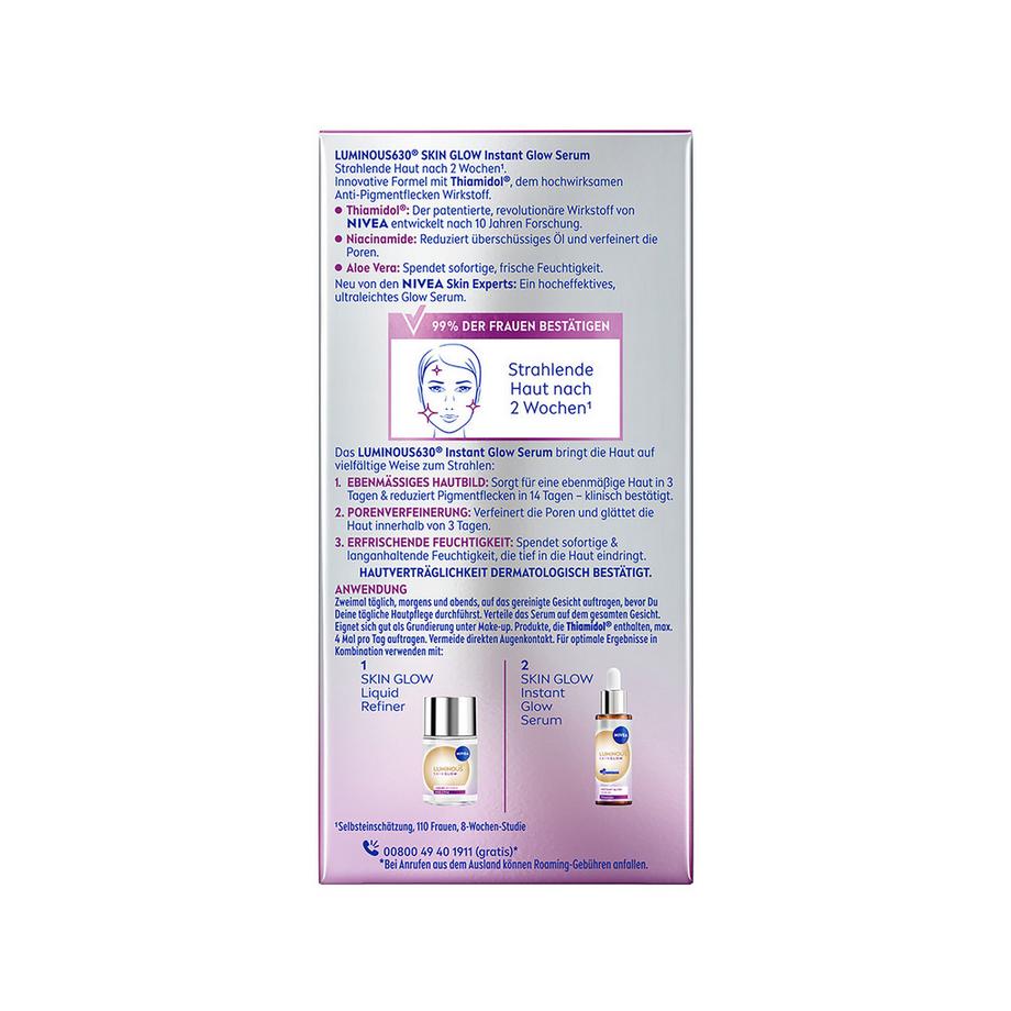 NIVEA  Sérum Instant Glow Luminous630® Skin Glow 