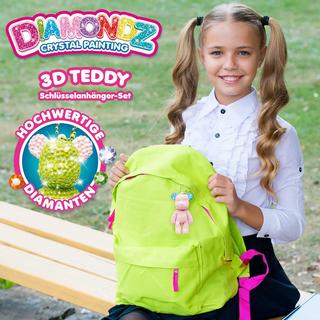 Craze  Diamondz Keychain Set Teddy 