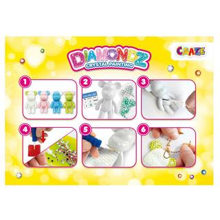 Craze  Diamondz Keychain Set Teddy 