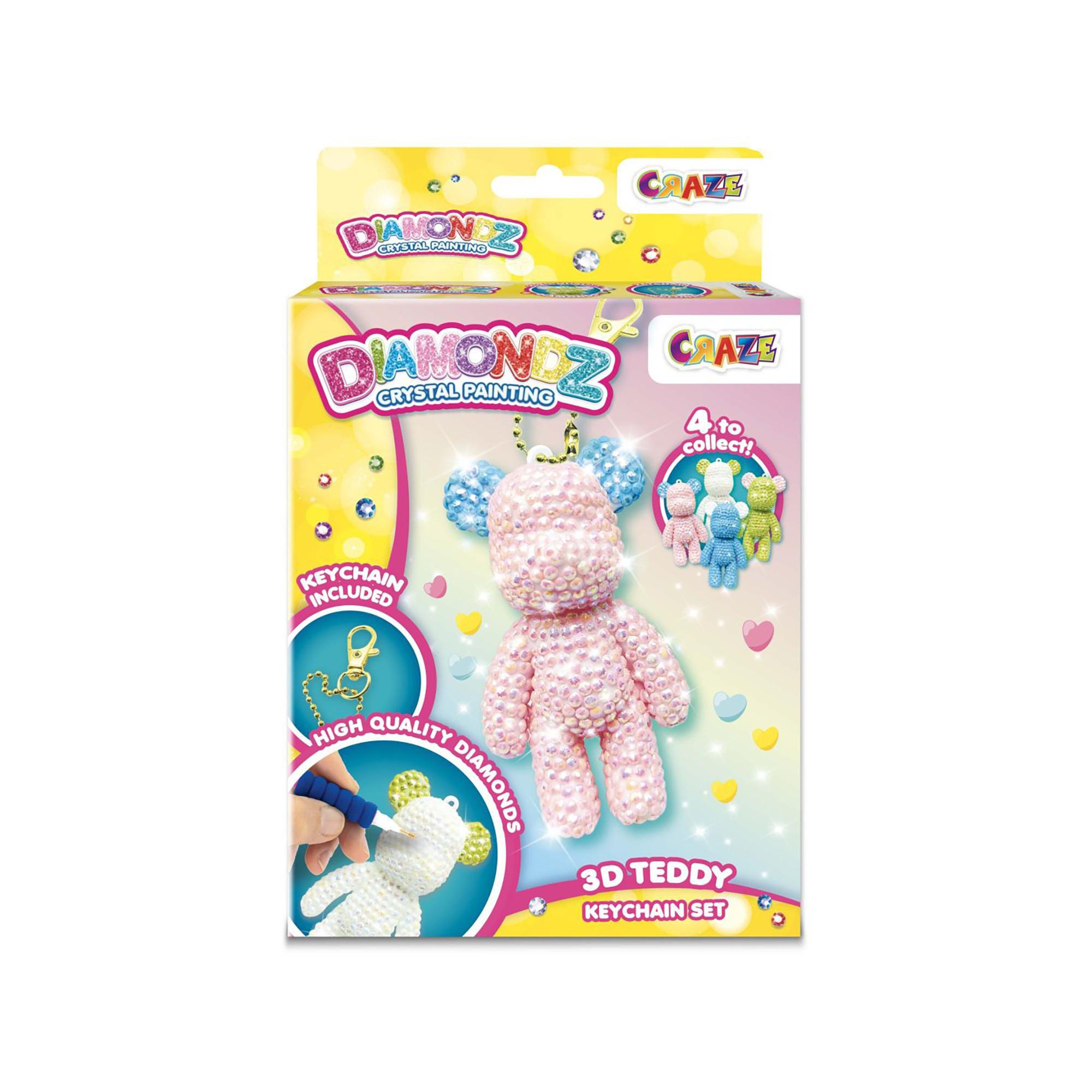 Craze  Diamondz Keychain Set Teddy 