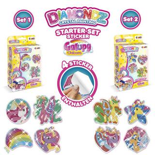 Craze  Diamondz Starter Set Stickers Galupy Unicorn, Zufallsauswahl 