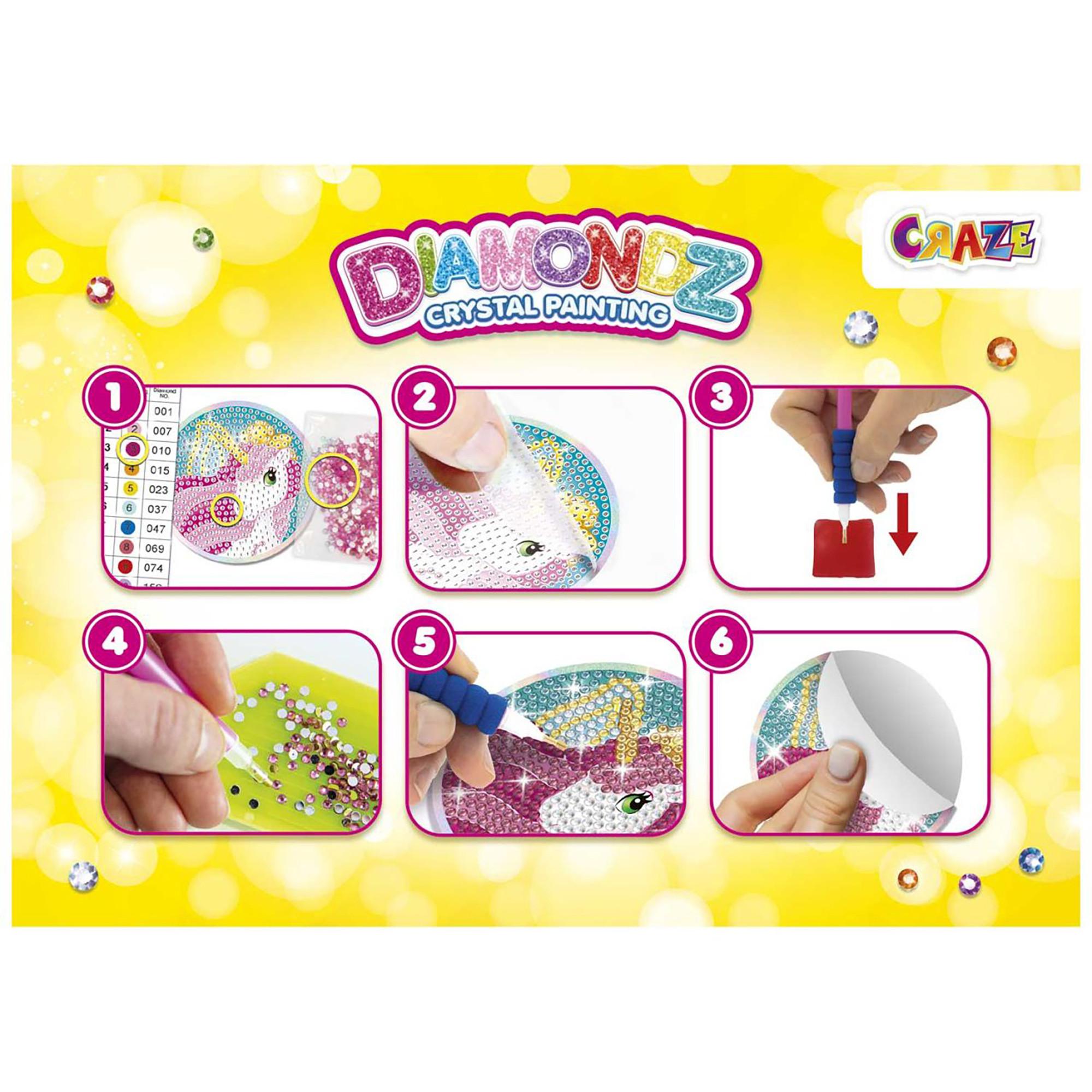 Craze  Diamondz Starter Set Stickers Galupy Unicorn, Zufallsauswahl 