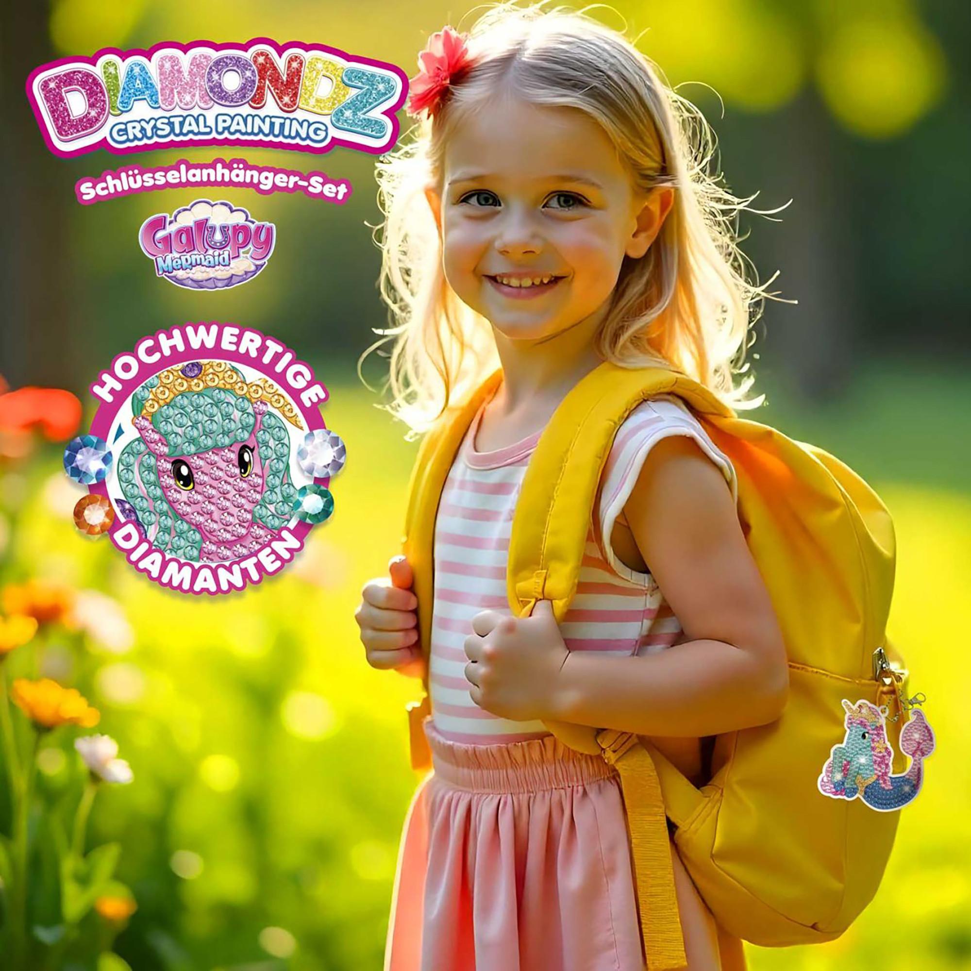 Craze  Diamondz Keychain Set Galupy Mermaid, assortiment aléatoire 