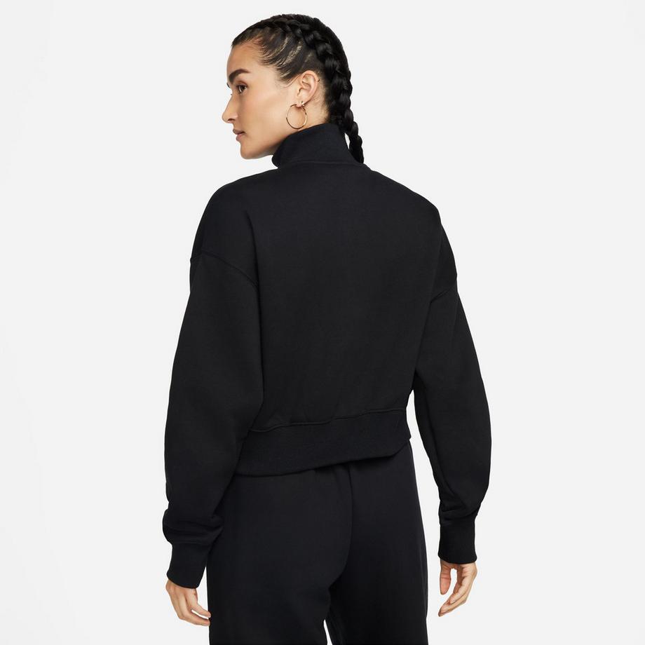 NIKE W NSW PHNX FLC QZ CROP Pull, half-zip 