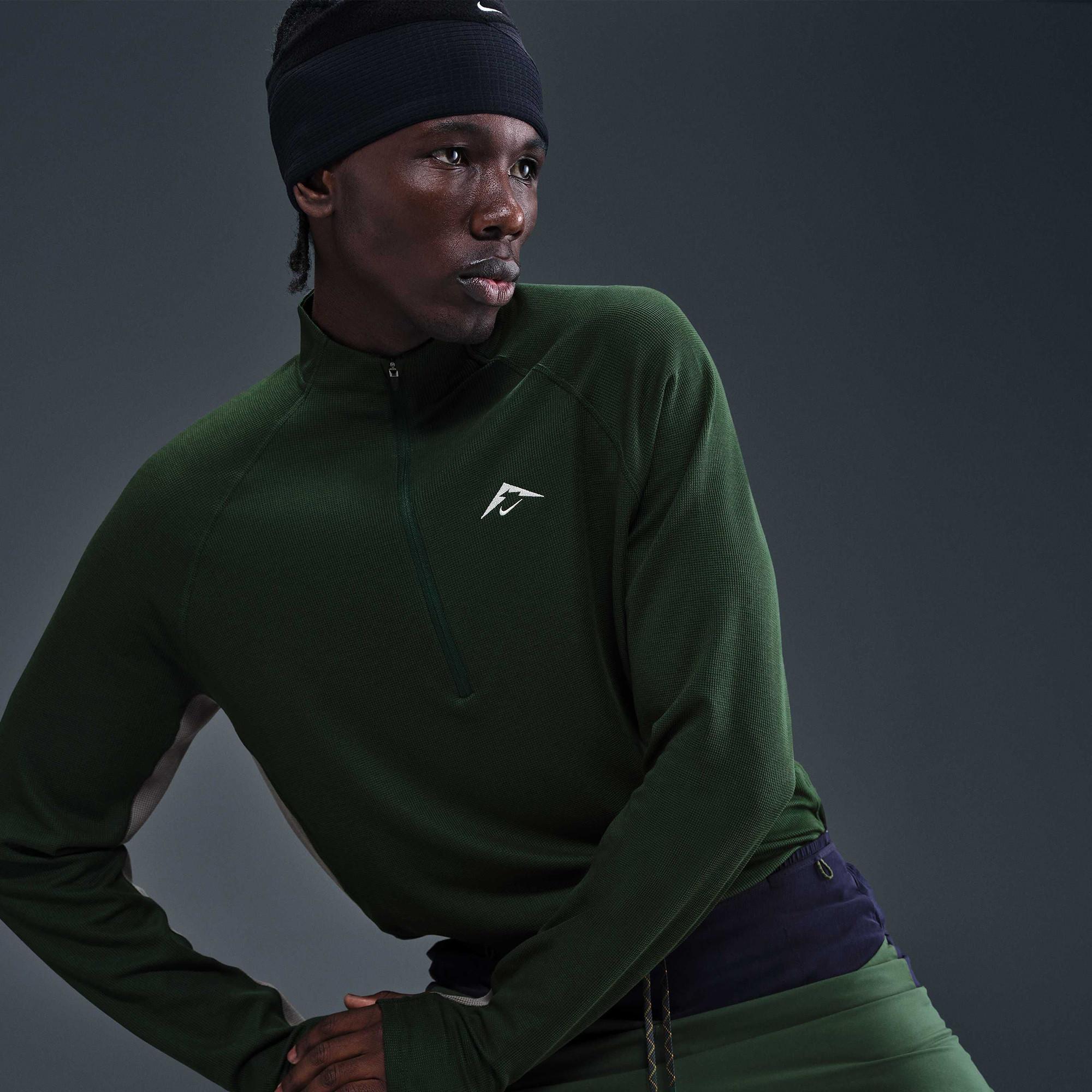 NIKE M NK DF TRAIL MIDLAYER HZ T-shirt, maniche lunghe 