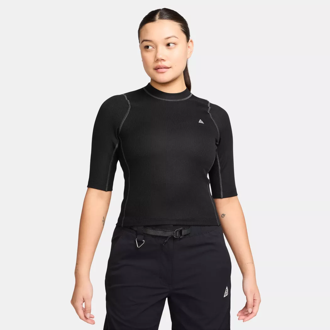 Lauftop NIKE "W NK TEMPO DF SS TOP", Damen, Gr. M, schwarz, reflective silv, Obermaterial: 100% Polyester, Tops, sportliche Schnittform, reflektierendes Logo, atmungsaktiv 5