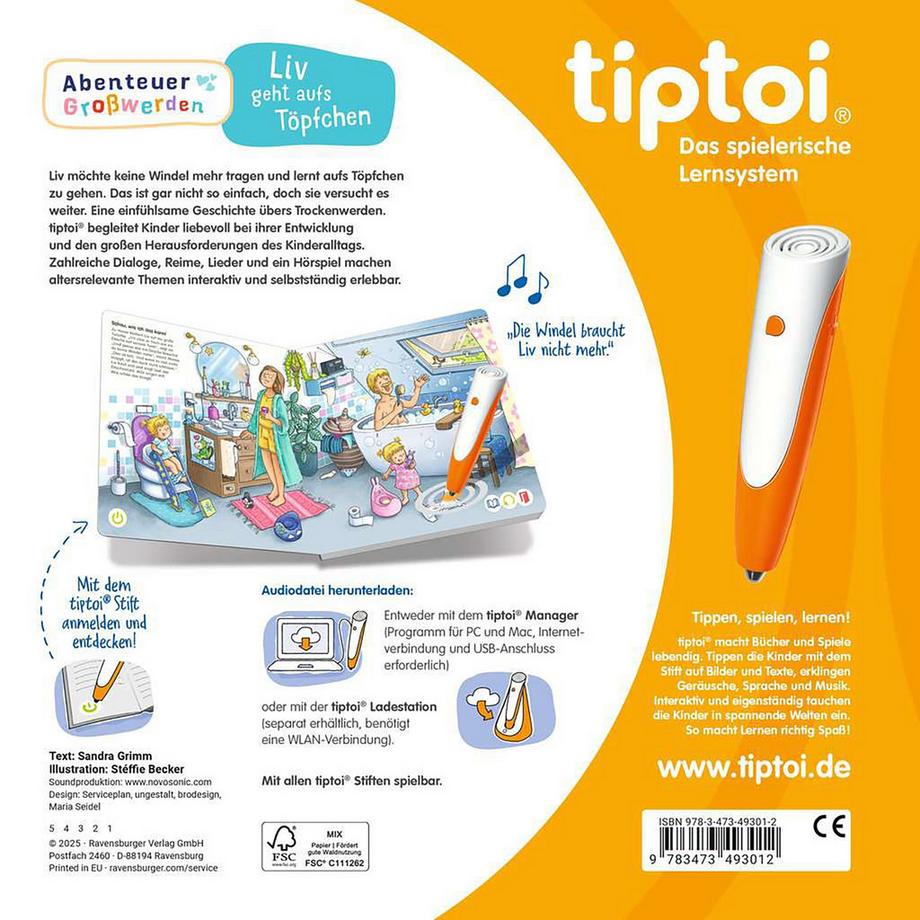 tiptoi  Abenteuer Grosswerden: Liv geht aufs Töpfchen, deutsch 
