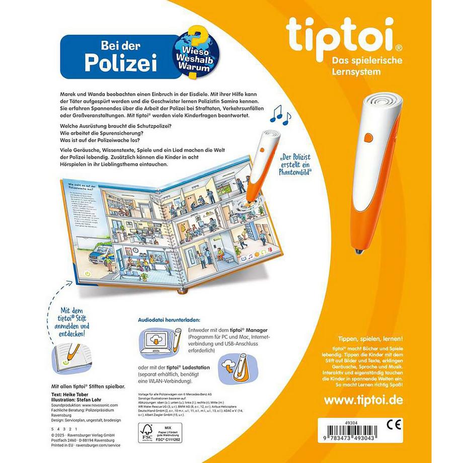 tiptoi  Wieso? Weshalb? Warum? Bei der Polizei, tedesco 