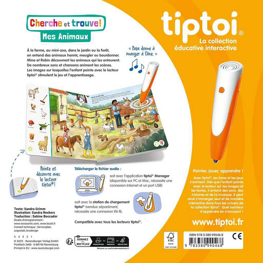 tiptoi  Livre Animaux, französisch 