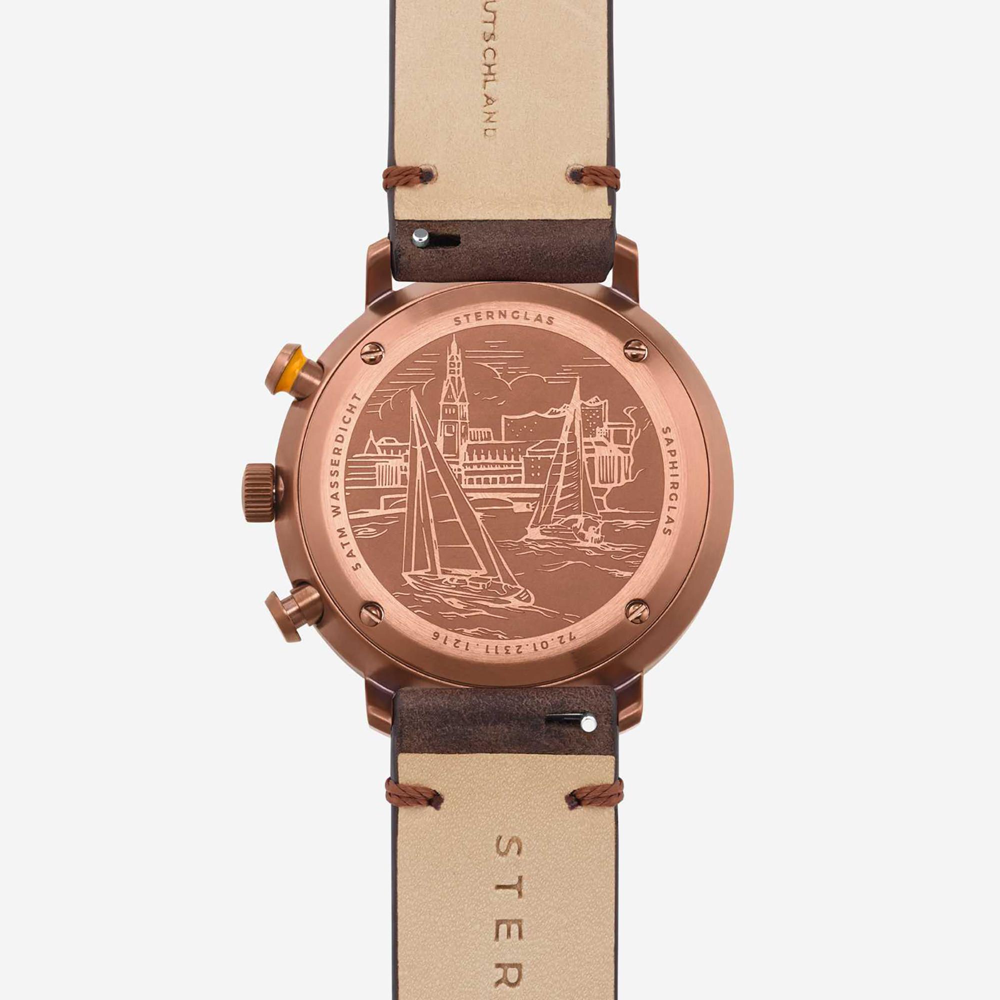 Sternglas Hamburg CHRONO Chronograph Uhr 