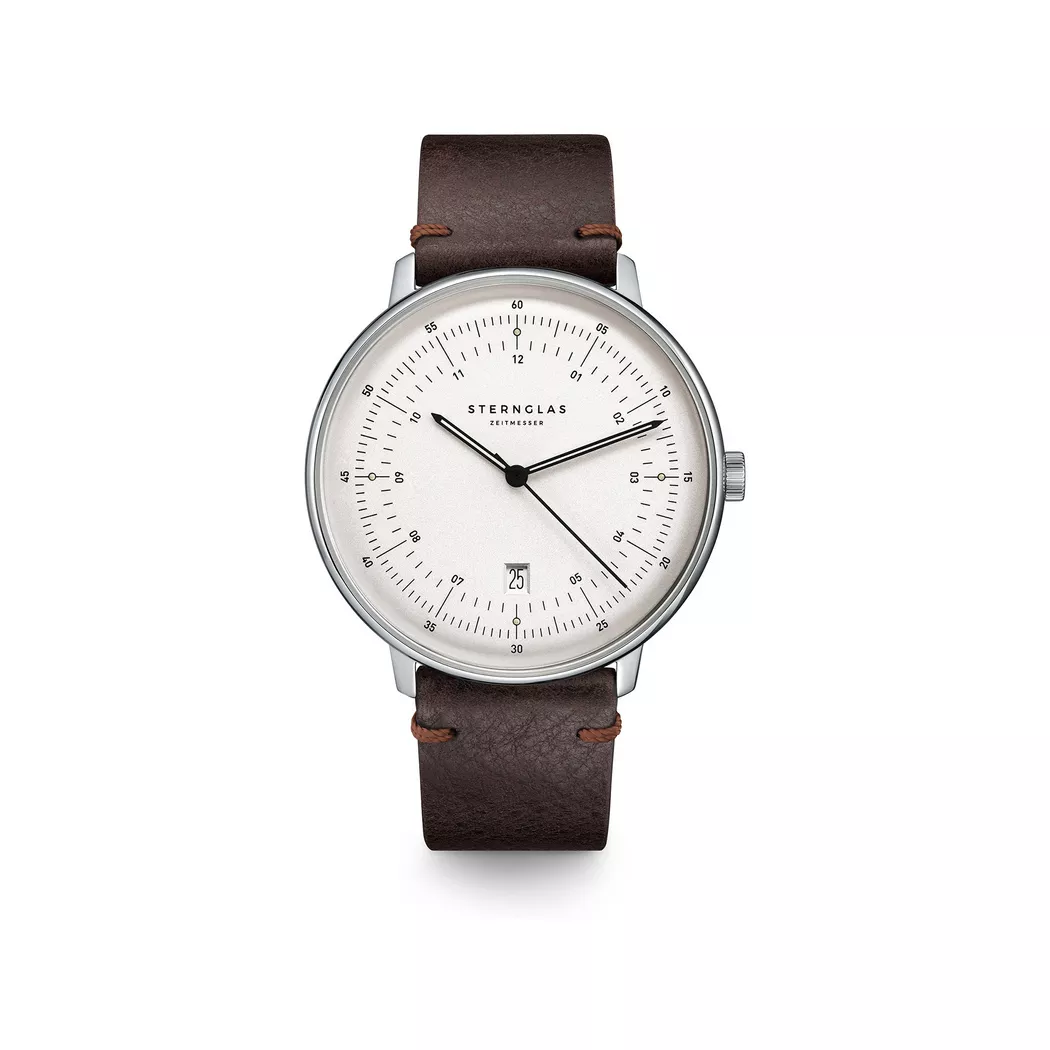 Sternglas - Analoguhr, Hamburg, 42mm, Braun