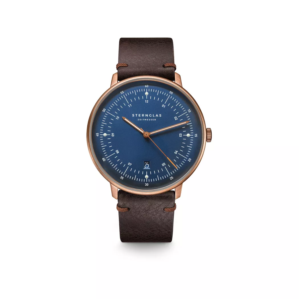 Sternglas - Analoguhr, Hamburg, 42mm, Braun