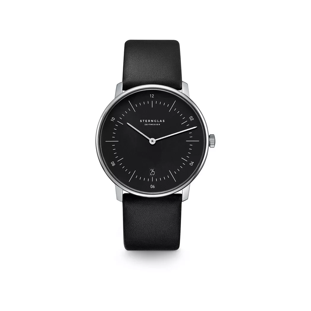 Sternglas Naos Analog Watch Black 38mm 2