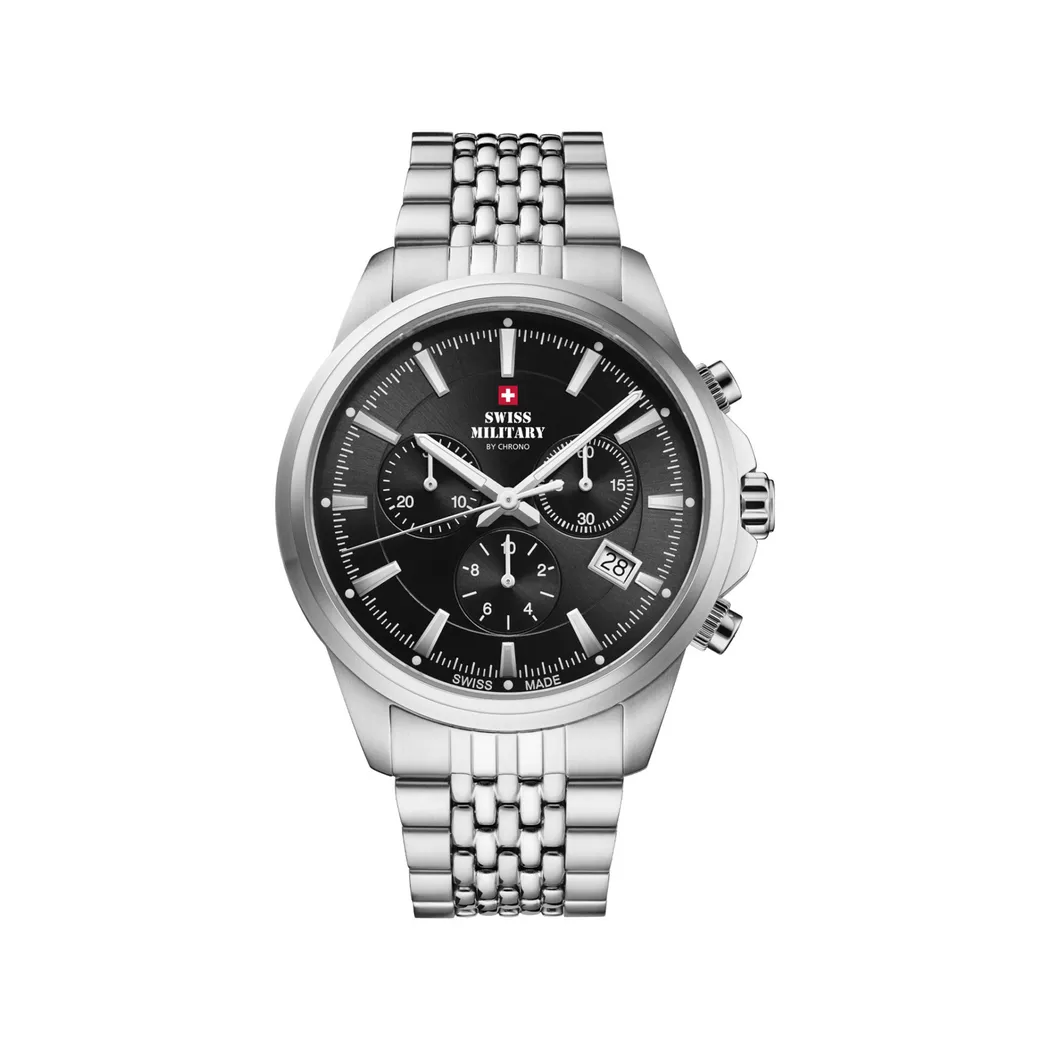Swiss Military Chronograph Watch Silver 40mm 3